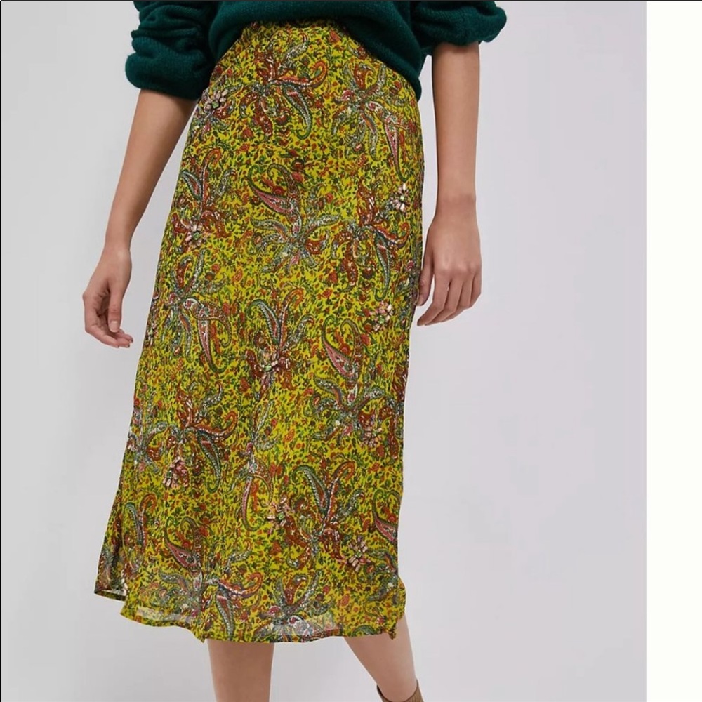 ANTHROPOLOGIE NWT MAEVE CATHRYN JEWEL MIDI SKIRT🌈